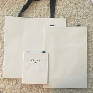 Celine White Shopping Bag Trio